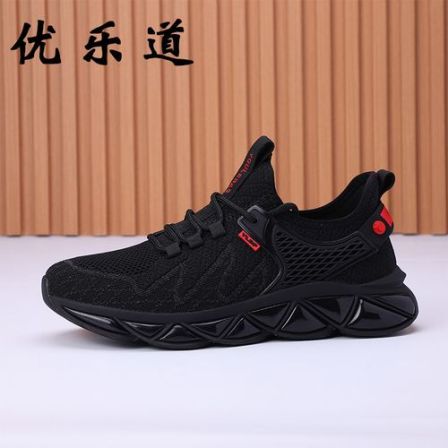 优乐道春夏2026新款飞织低帮一脚蹬舒适百搭运动鞋大码轻便休闲鞋