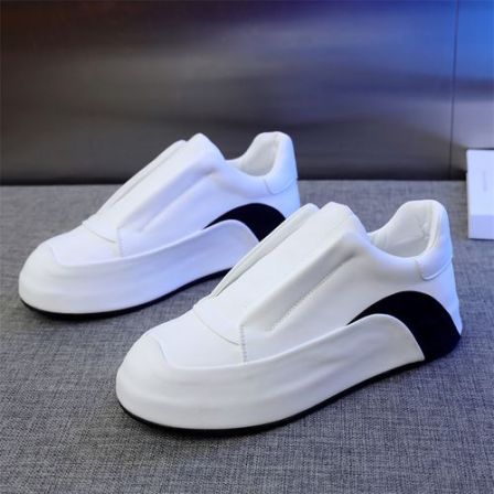 轻奢潮流透气百搭懒人防滑防臭跑步包底皮蓬运动休闲拼色时尚板鞋