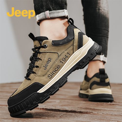 jeep吉普男鞋登山鞋2026春季新款厚底防滑耐磨复古时尚运动板鞋男主图