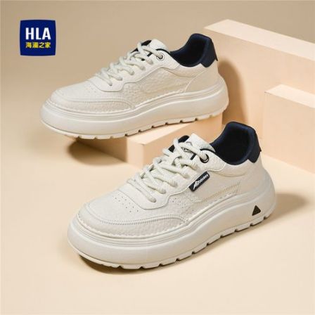 HLA/海澜之家男鞋2026夏季新款透气时尚休闲鞋潮流百搭板鞋小白鞋