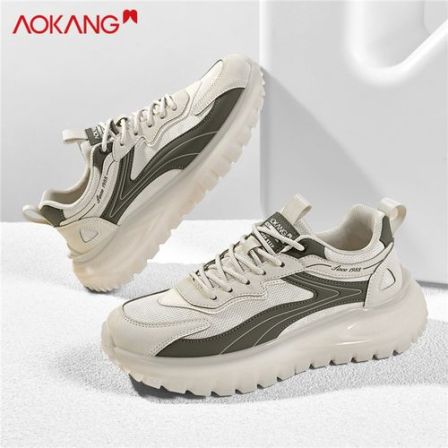Aokang/奥康官方正品男鞋2026春季新款老爹鞋男时尚休闲鞋增高鞋