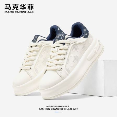 马克华菲增高板鞋男款2026新款爆款软底透气百搭小白鞋休闲鞋子男