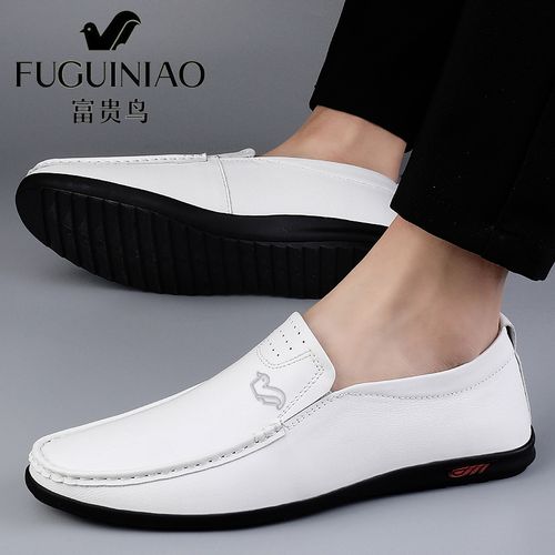 富贵鸟春季正品皮鞋男百搭商务休闲鞋简约豆豆鞋男软底防滑爸爸鞋主图
