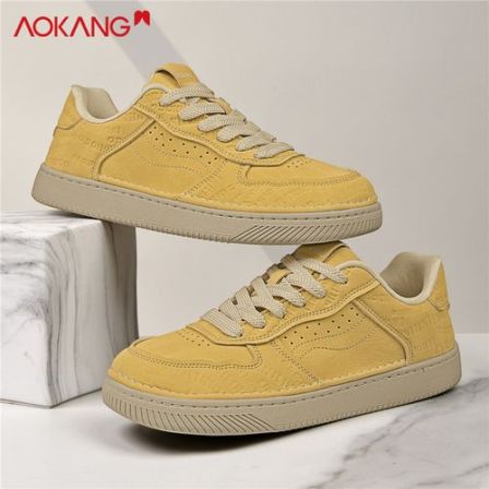 Aokang/奥康官方旗舰店正品男鞋春季新款宽头鞋休闲板鞋轻奢鞋子