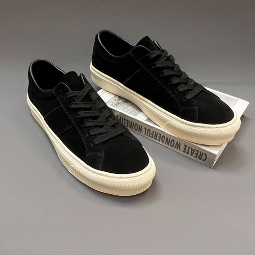 新款真皮鞋时尚休闲板鞋反绒通勤男鞋系带透气厚底纯色潮鞋韩版主图