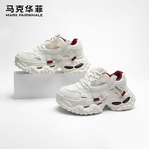 马克华菲情侣增高老爹鞋2026新款男鞋透气男士休闲鞋夏季百搭鞋子主图