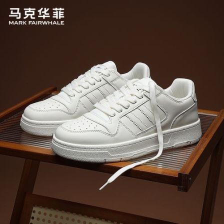 马克华菲男鞋百搭小白鞋2026新款春季时尚潮鞋厚底板鞋休闲鞋男款