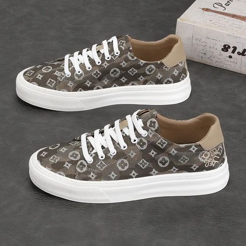 意式轻奢手工春季帆布鞋简约百搭一脚蹬休闲男鞋拼色软底透气潮鞋主图