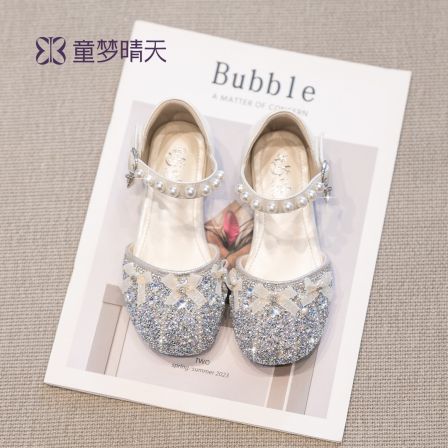 童梦晴天女童凉鞋夏季新款水钻公主鞋女童高跟鞋舞台表演时装鞋