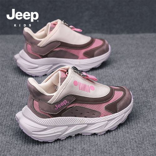 jeep女童户外登山鞋儿童跑步鞋秋季透气中大童防滑EVA缓震运动鞋主图
