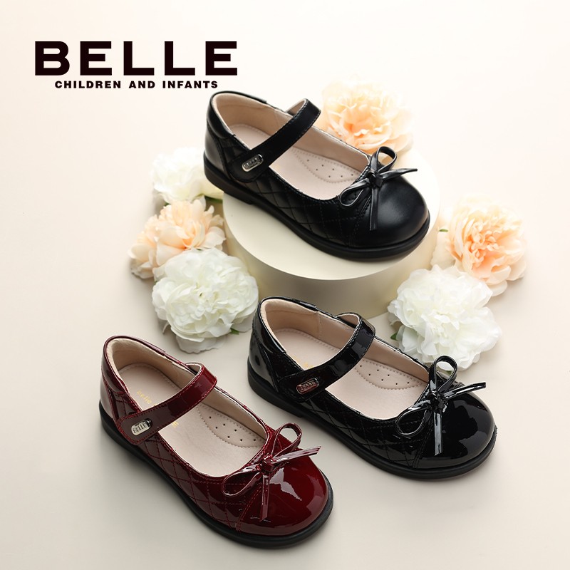 百丽儿童秋季新款公主单鞋软底百搭黑色时装鞋皮鞋鞋子欧若风穿搭主图