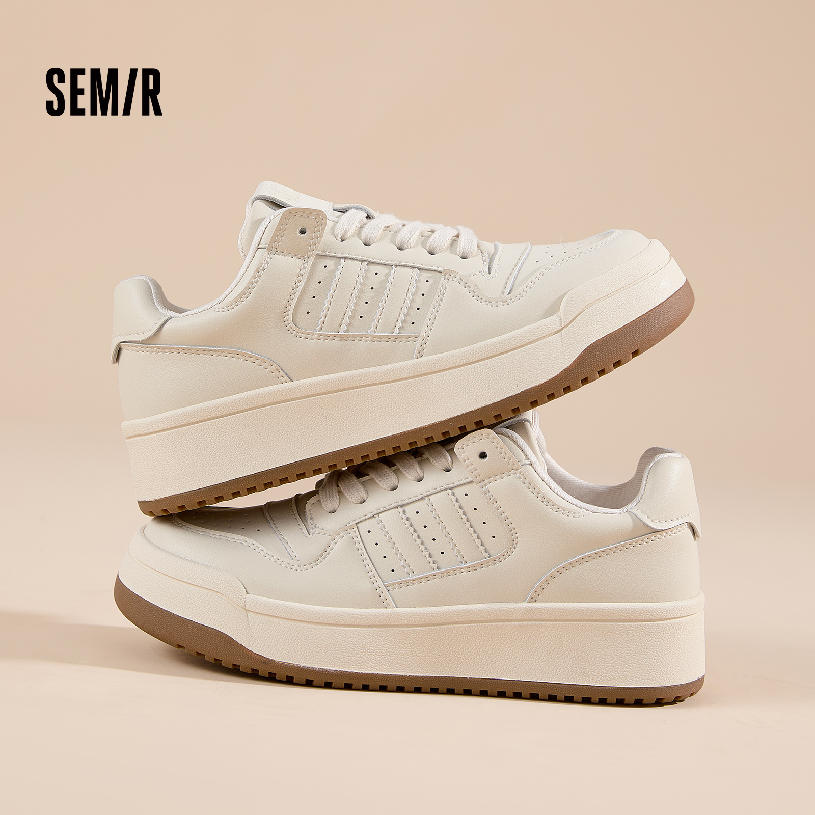 SEMIR女鞋厚底小白鞋女2026春季新款鞋子女百搭运动休闲板鞋女款主图