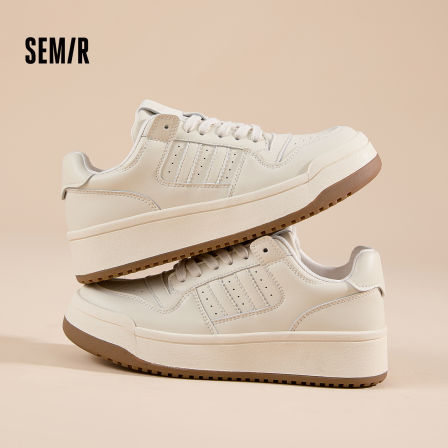 SEMIR女鞋厚底小白鞋女2026春季新款鞋子女百搭运动休闲板鞋女款