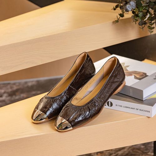 早春新品百搭舒适真皮圆头法式小单鞋MY-6121主图