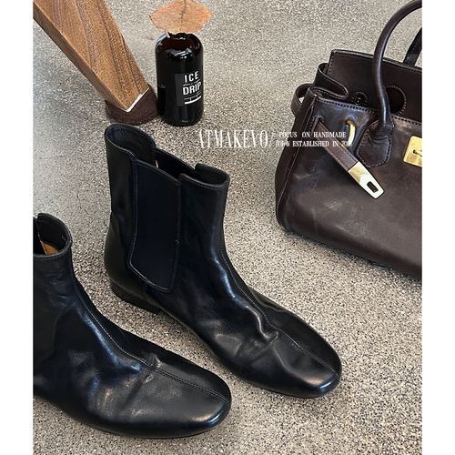 吕小布 | 极简老钱切尔西 2025冬季御寒保暖弹力短靴瘦瘦靴女0760主图