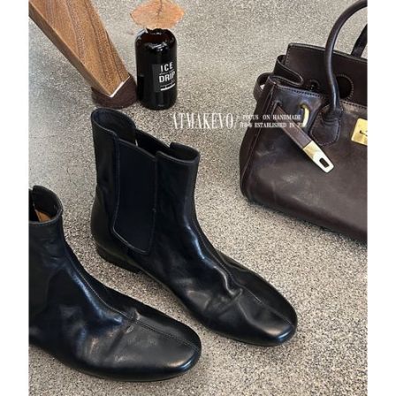 吕小布 | 极简老钱切尔西 2025冬季御寒保暖弹力短靴瘦瘦靴女0760