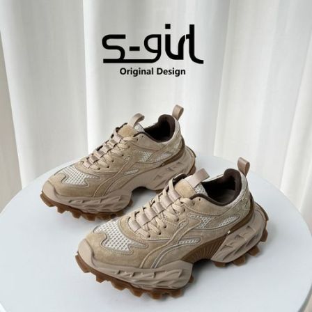 SGIRL TWTW欧洲站厚底老爹鞋女2024新款小个子百搭黑色休闲运动鞋