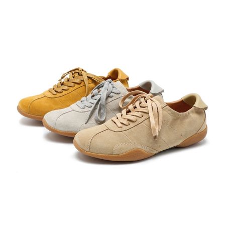 55102-1春秋四季阿甘鞋牛皮德训鞋女板鞋百搭休闲鞋真皮小白鞋女