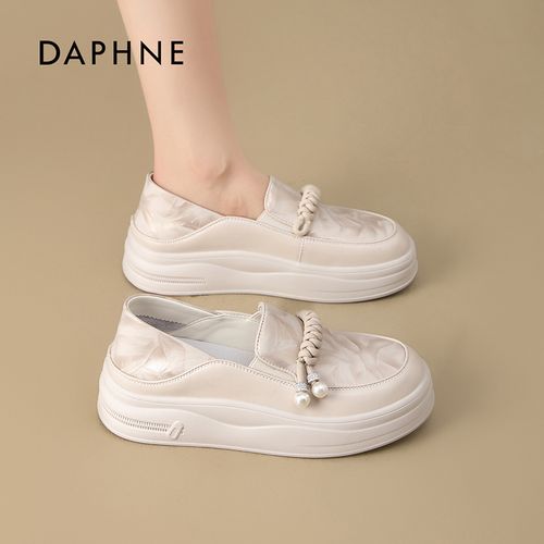 达芙妮2026新款一脚蹬女鞋休闲百搭春季外穿厚底时尚板鞋主图