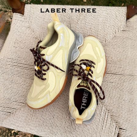 LABERTHREE26春季串珠芭蕾运动德训鞋厚底增高日常舒适休闲鞋