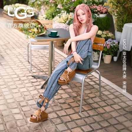 【明星同款】UGG夏季新款女士时尚舒适刺绣金星波西米亚凉鞋1175133