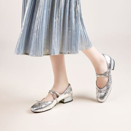 EP YAYING雅莹女鞋 优雅如意芭蕾舞鞋平底绑带单鞋 新品XB01A