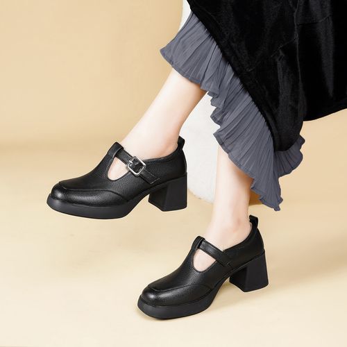 凉感亲肤玛丽珍皮鞋女真皮高跟女鞋爆款2026新款春季软底软面单鞋主图