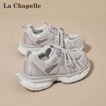 拉夏贝尔老爹鞋女款2026新款春季超火内增高厚底鞋子女休闲运动鞋