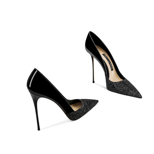 尖头高跟鞋细跟黑色春夏新款浅口单鞋高级感御姐洋气轻奢不累脚主图