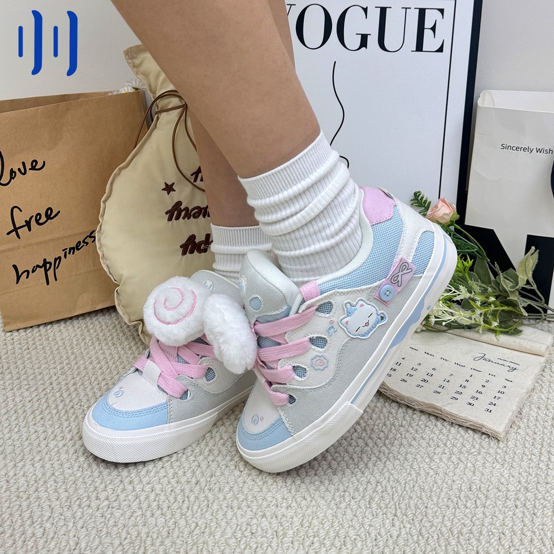 顽刻ollieskate面包鞋鱼板小猫配色秋季BAKE休闲男女国潮滑板鞋主图