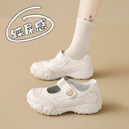 星生乐女鞋踩屎感浅口单鞋女新款春季软底防滑不累脚医护小白鞋码