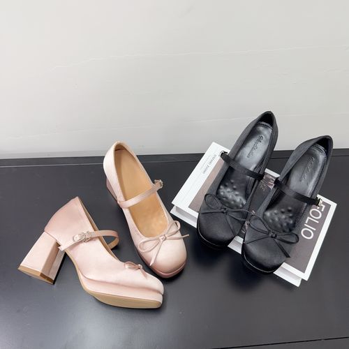 【内增高12CM】小个子方头粗跟玛丽珍鞋2026春新款高跟鞋浅口单鞋女主图