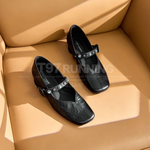 【胎牛版】新款时尚复古风玛丽珍舒适百搭真皮单鞋G3507主图