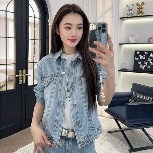 『甜酷减龄』2026早春新款设计师时尚休闲牛仔外套VNWT2887主图