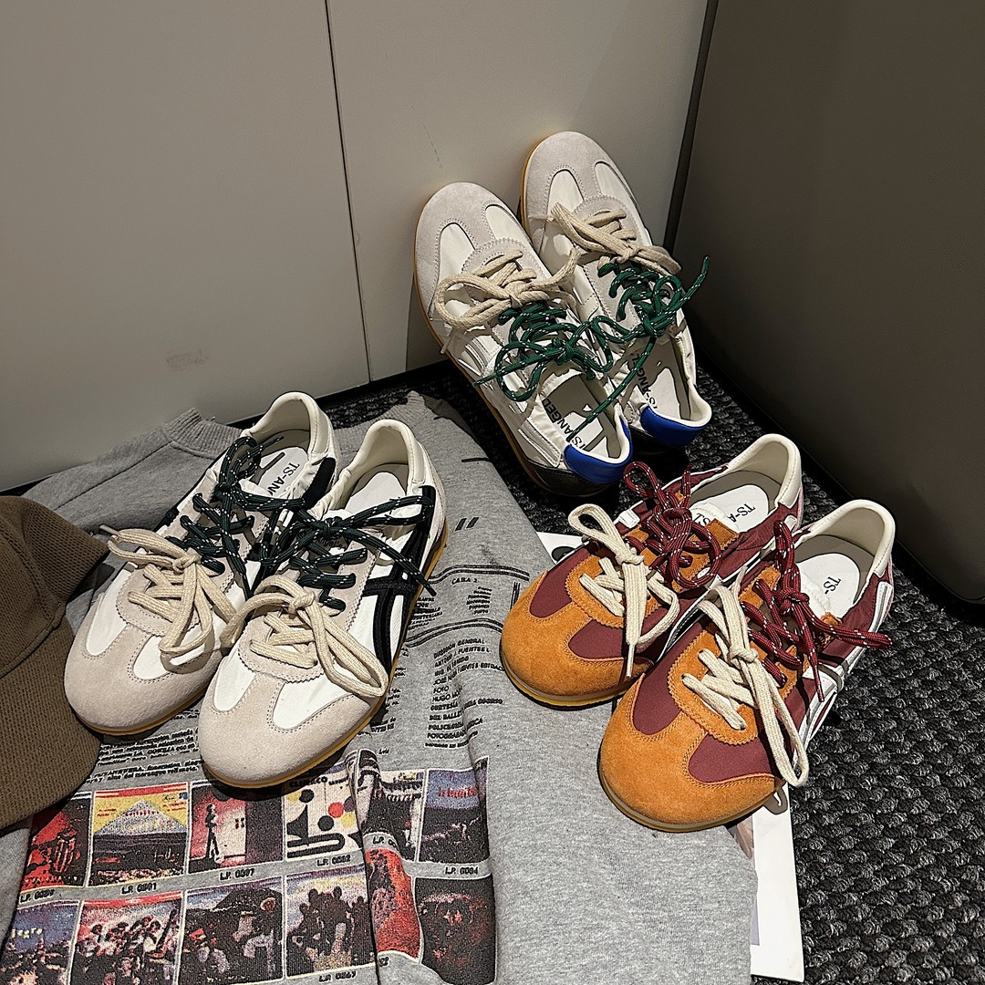 TS德训鞋女2026春季圆头系带运动休闲鞋复古软底真皮百搭低帮鞋主图