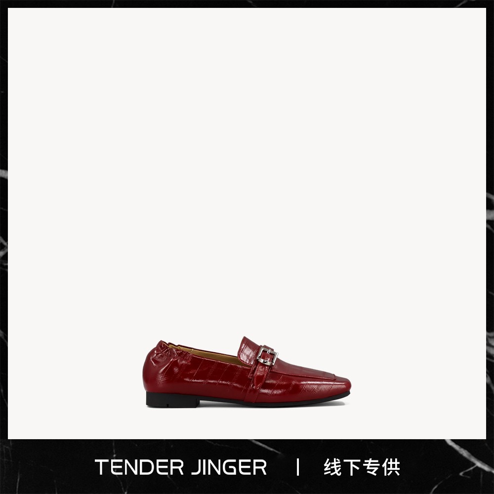  Tender Jinger｜2026春季新款牛皮松紧后跟单鞋乐福鞋ZS1345主图