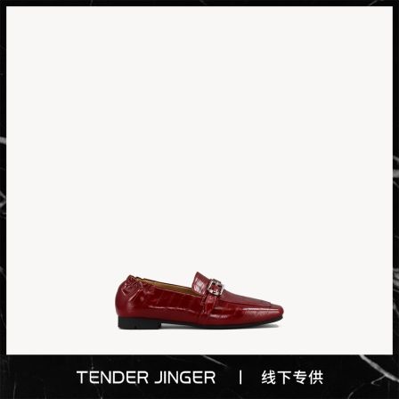 Tender Jinger｜2026春季新款牛皮松紧后跟单鞋乐福鞋ZS1345