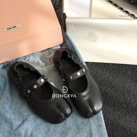 DONGXYA｜26SS小羊皮分趾单鞋｜玛丽珍精致一脚蹬舒适百搭