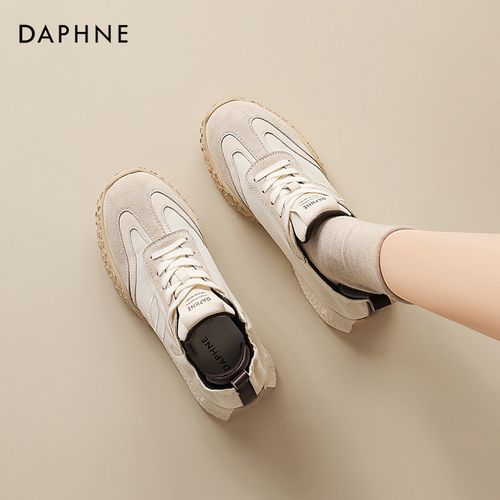 达芙妮休闲厚底德训鞋女2026春季新款小个子芭蕾风舒适运动阿甘鞋主图