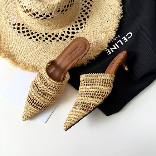 【芝芝专属】小羊皮手工编织拉菲草沙滩鞋凉拖气质海岛镂空波西米亚主图