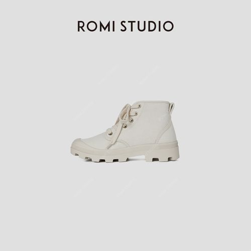 ROMI STUDIO“搭配主义”休闲帆布4CM高帮马丁短筒靴RW24LP30797主图