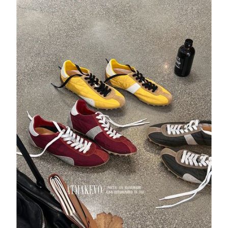 吕小布 | 高定绗缝多巴胺德训鞋 豆豆纹底阿甘跑步鞋休闲鞋女1003