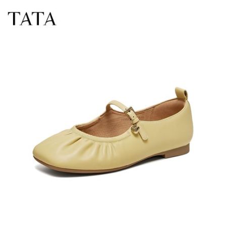TATA他她2026春新款气质浅口玛丽珍鞋休闲平底通勤单鞋女7J302AQ6