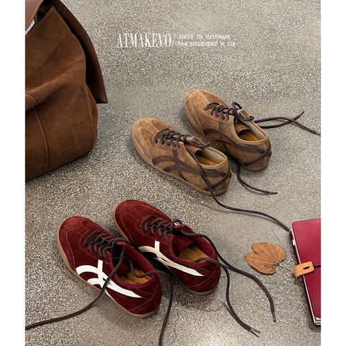 吕小布 | 秋冬新款德训鞋 御寒保暖真皮运动跑步阿甘鞋休闲鞋0720主图