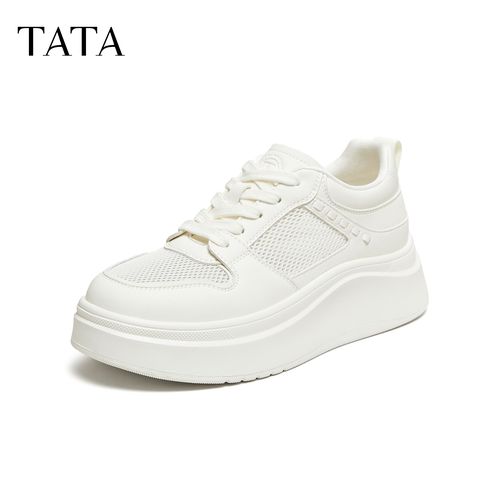 TATA他她2026夏新款商场同款休闲百搭小白鞋增高厚底板鞋G4J02BM6主图