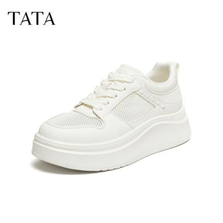 TATA他她2026夏新款商场同款休闲百搭小白鞋增高厚底板鞋G4J02BM6