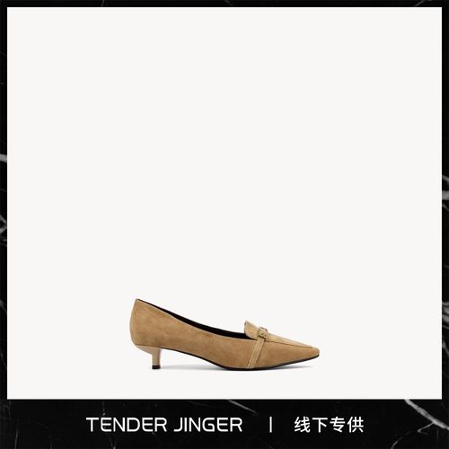 Tender Jinger｜2026春季新款羊猄单鞋低跟高跟鞋ZS1360主图