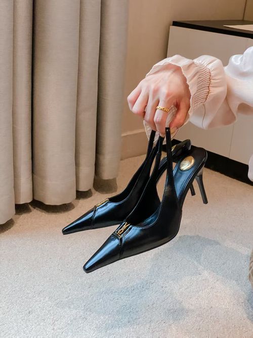 2025秋季法式新款舒适职业细跟女高跟鞋尖头凉鞋小众气质百搭包头主图