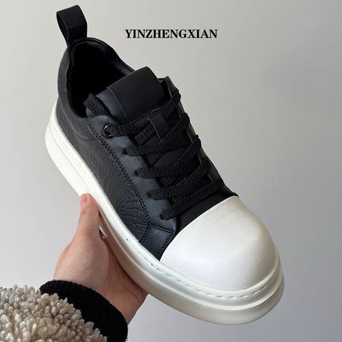 尹政贤 系带厚底6cm内增高休闲低帮板鞋男轻量化时尚百搭潮流单鞋主图