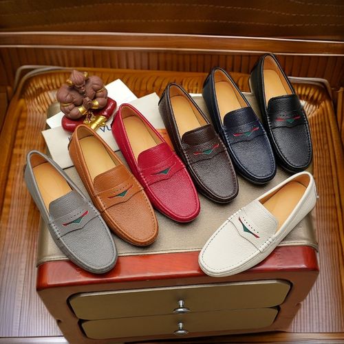 高端真皮潮流风一脚蹬透气软底男士商务豆豆鞋乐福鞋主图